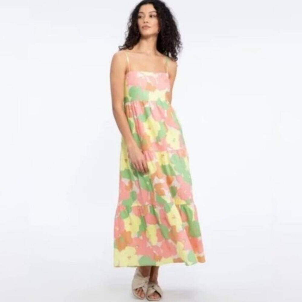 Anthropologie Spring Color Sun Dress‎ Sz M Social Standard Sanctuary Floral $128